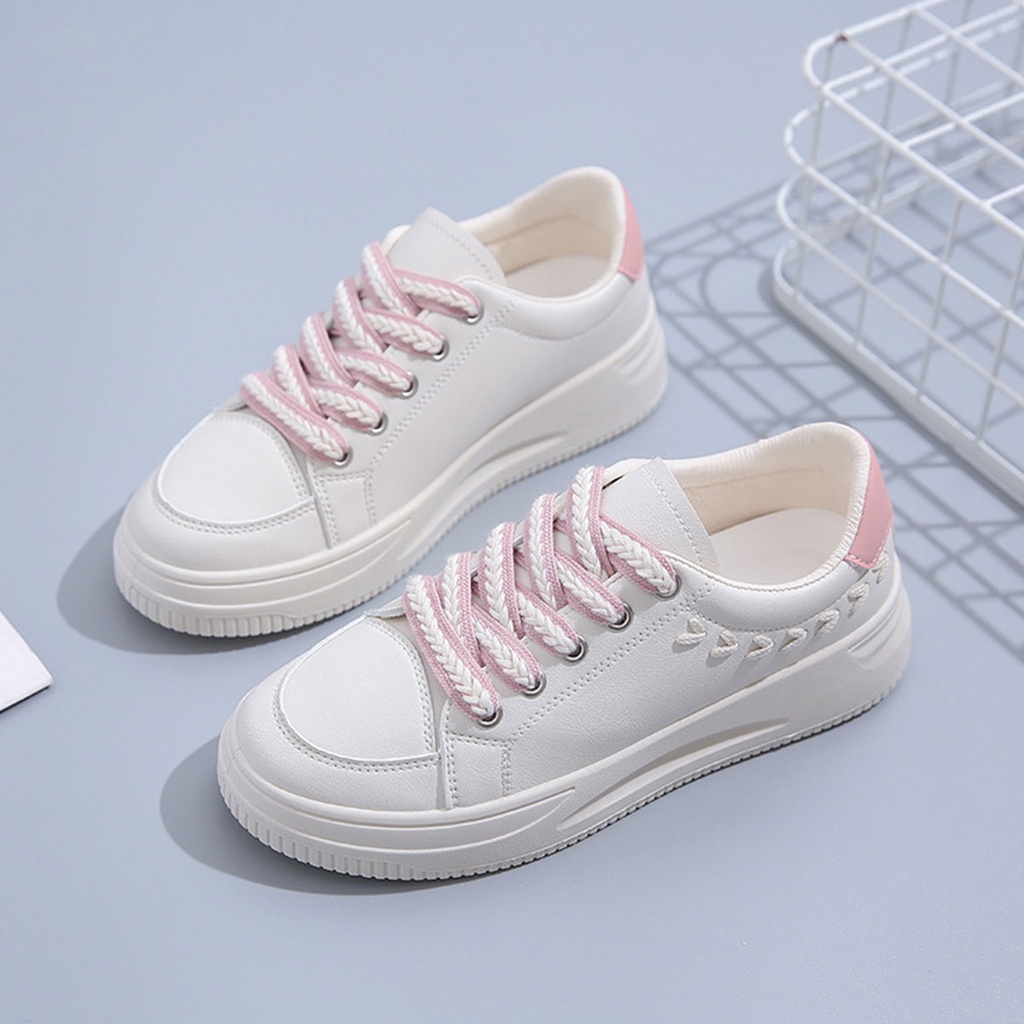 Sepatu Sneakers Wanita Sport Shoes Fashion Sniker Korean Style Casual Perempuan Import ST049