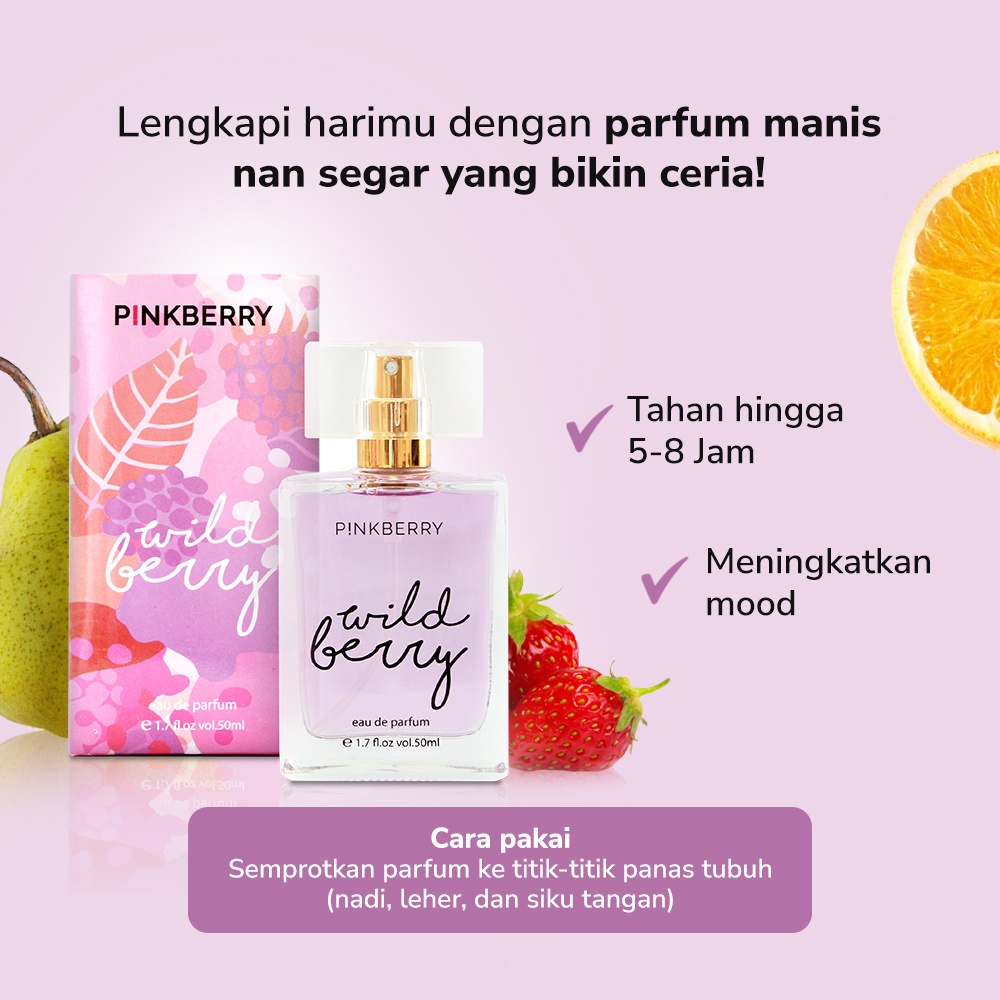 ⭐BAGUS⭐ PINKBERRY EDP Wild Berry 50ml | Parfum Wanita Eau De Parfume | Wild Berry