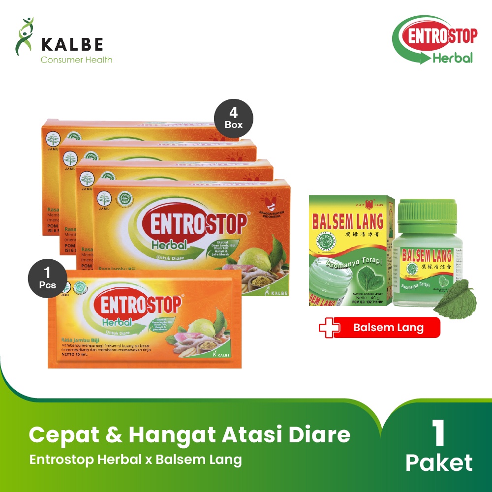 Cepat &amp; Hangat Atasi Diare : Entrostop Herbal x Balsem Lang