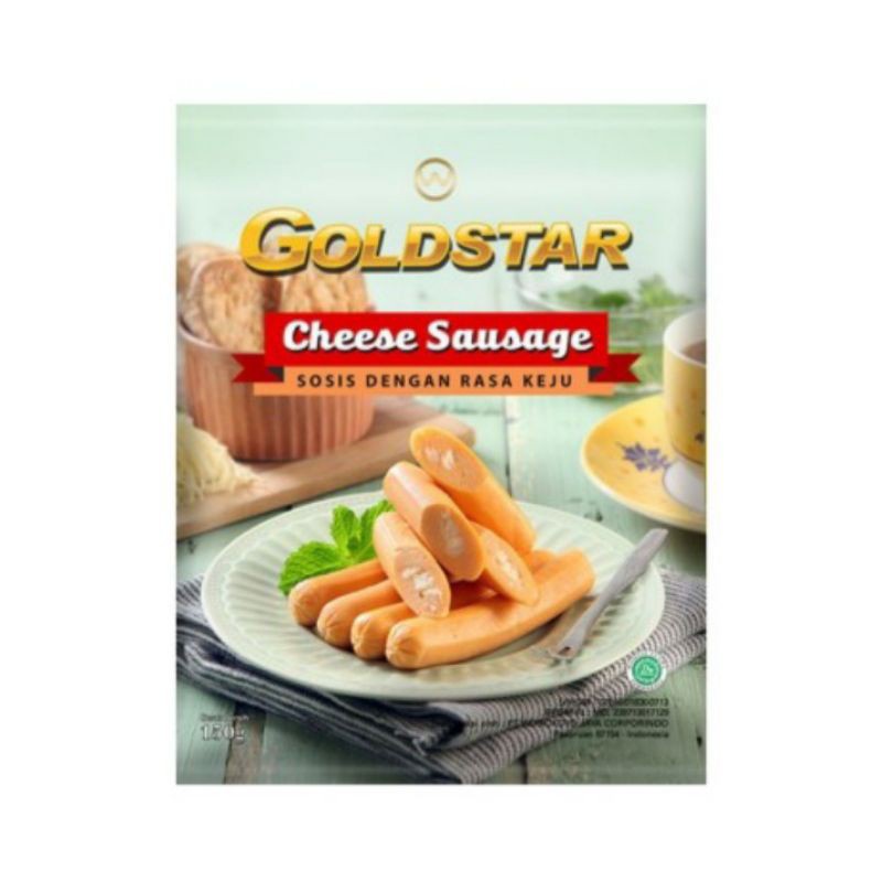 

GOLDSTAR CHEESE SAUSAGE/SOSIS DENGAN RASA KEJU 150gr