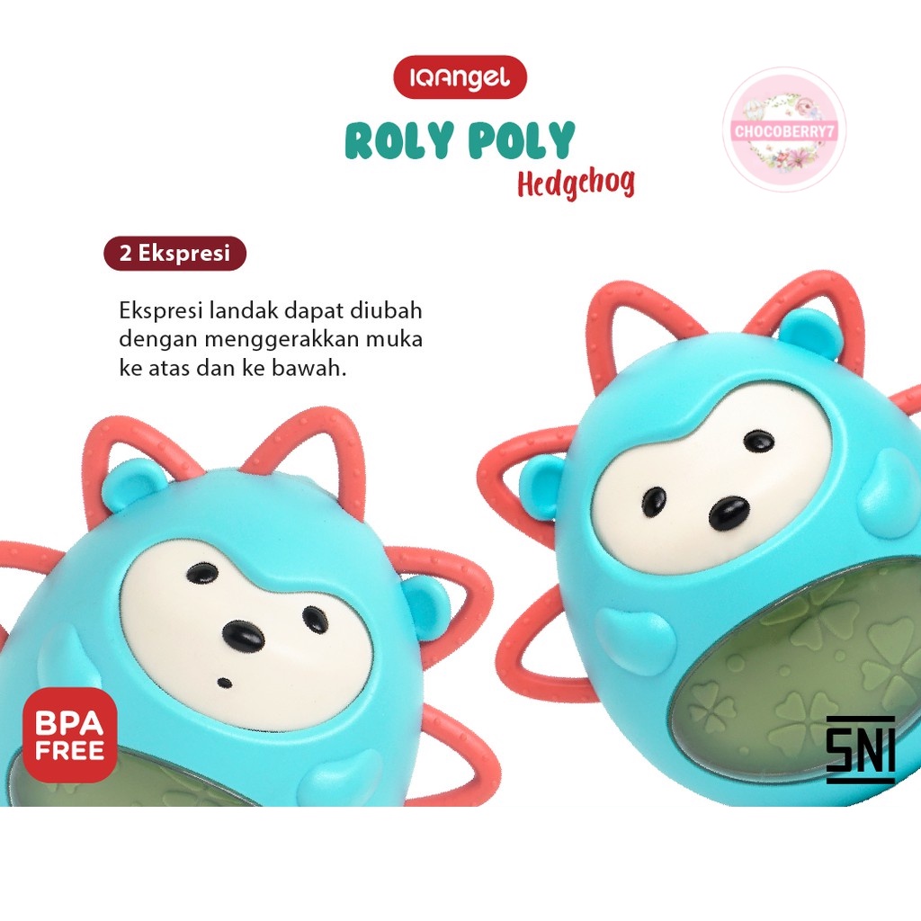 IQAngel Roly Poly Hedgehog Toys IQBT0120/ Gigitan Bayi Teether / Mainan Gigitan Bayi / Teether Rattle