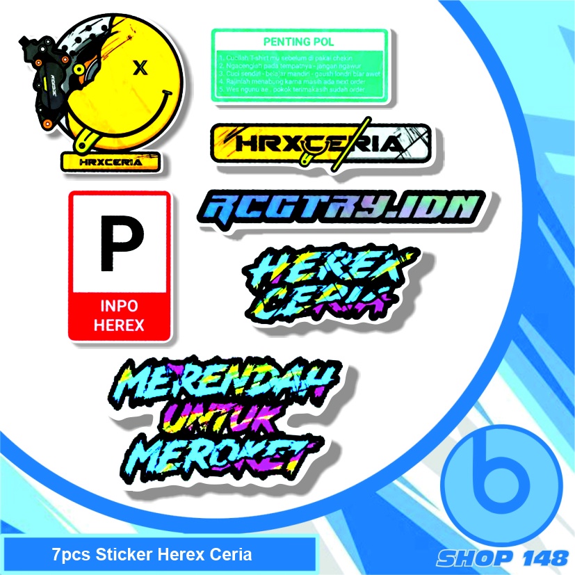 Stiker Herex / Stiker pack herex ceria / Stiker vespa santri / Stiker Cafe Racer / Stiker Dad