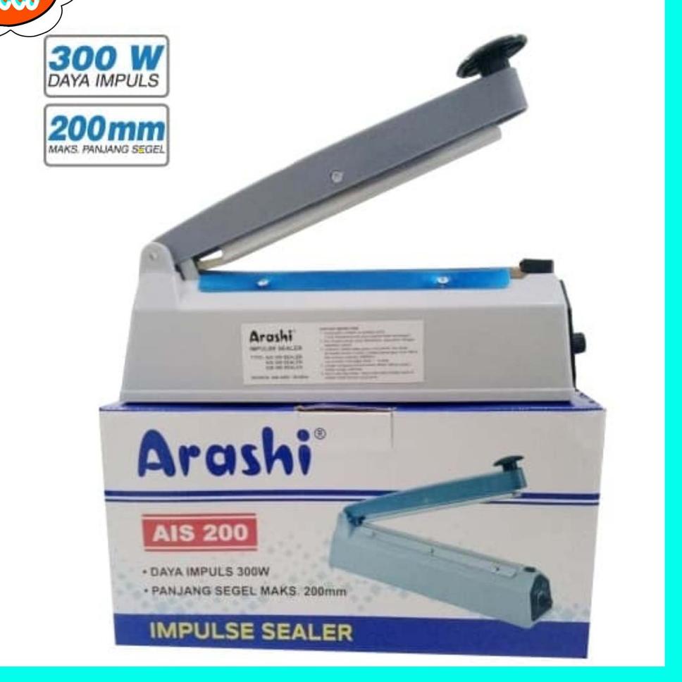 ➥ ALAT PRESS PLASTIK MINI 20CM IMPULSE SEALER AIS 200 ARASHI ♦