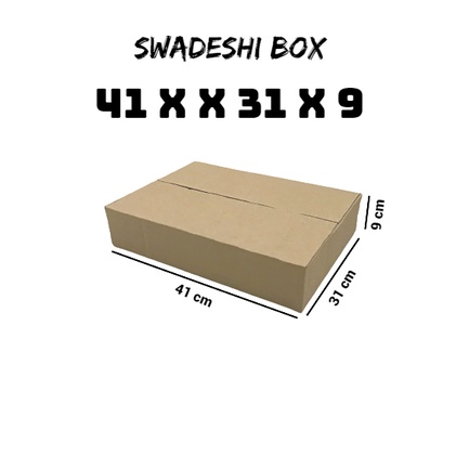 

Kardus Karton Box Ukuran 43x31x9 cm untuk packing, singelwall polos