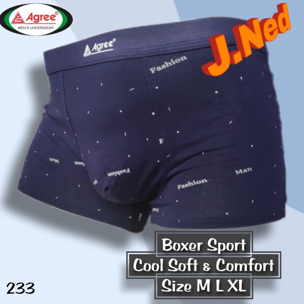 J233  (Harga per potong ) CELANA DALAM BOXER PRIA AGREE CD BOXER PRIA BOXER AGREE