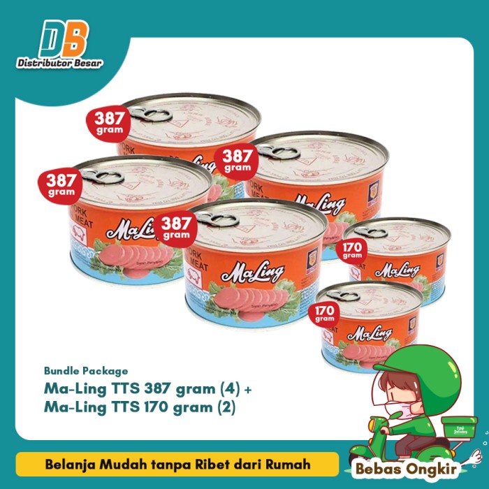 

MALING TTS PORK 397 GRAM (4 PCS) + MALING TTS PORK 170 GRAM (2 PCS)