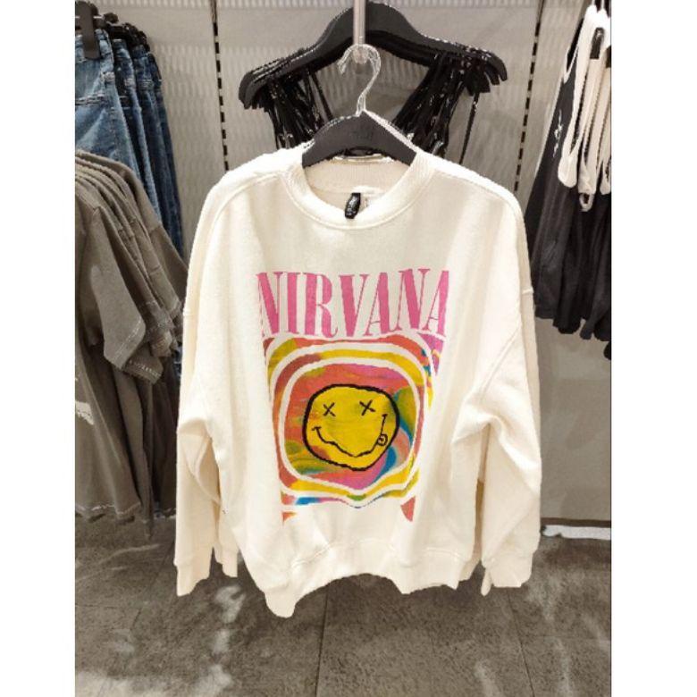 TERBARU SWEATSHIRT NIRVANA / GARFIELD BLUE