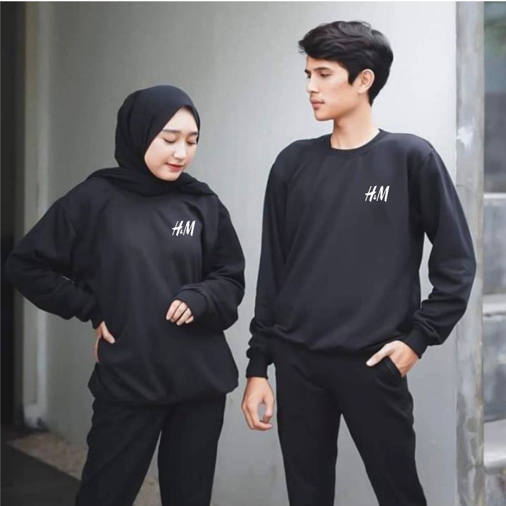 baju lengan panjang COUPLE hm / kaos distro trendy keren dan kekinian / kaos fashion