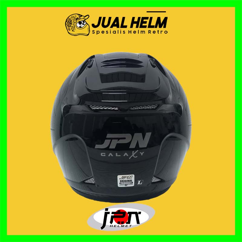 Helm JPN Galaxy Series Solid Black Glossy | Helm Half Face Single Visor | JUAL HELM