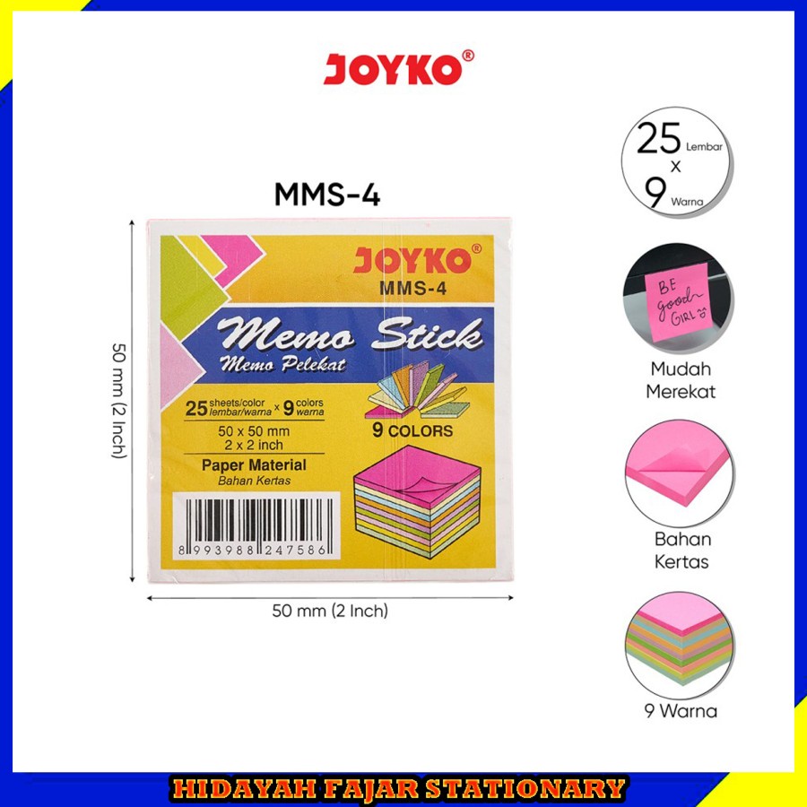 

Memo Stick -Sticky Note- Kertas Memo Joyko MMS-4