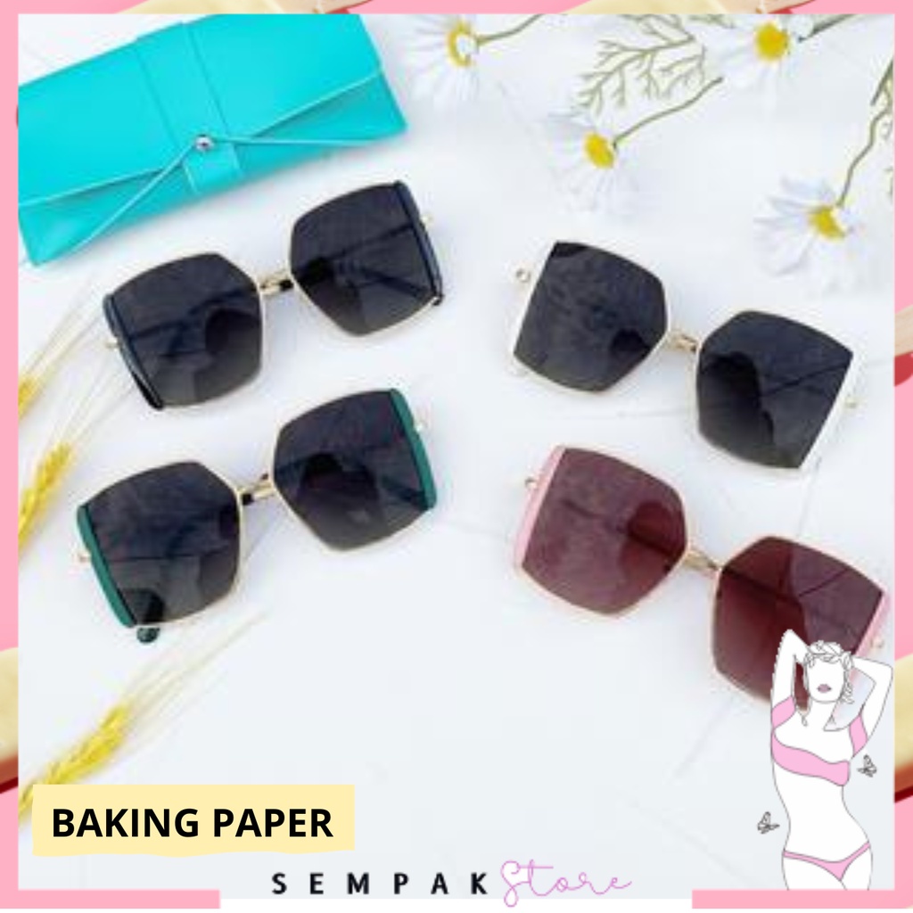 SS Kacamata Wanita Korea Style Polarized Fashion 6601 Kaca Mata Kotak Korean Sunglassess Anti UV Gaya Kekinian Import Murah