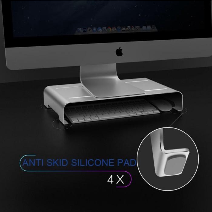 Stand Monitor Imac Pc Alas Dudukan Komputer Standing Rak Alumunium