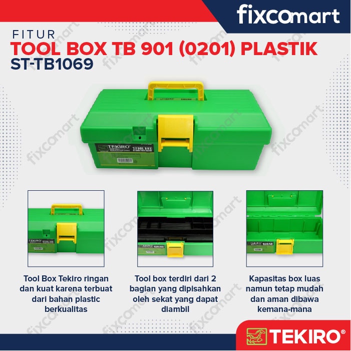 Tekiro Tool Box Plastik 0201 / Tempat Perkakas / Kotak Perkakas