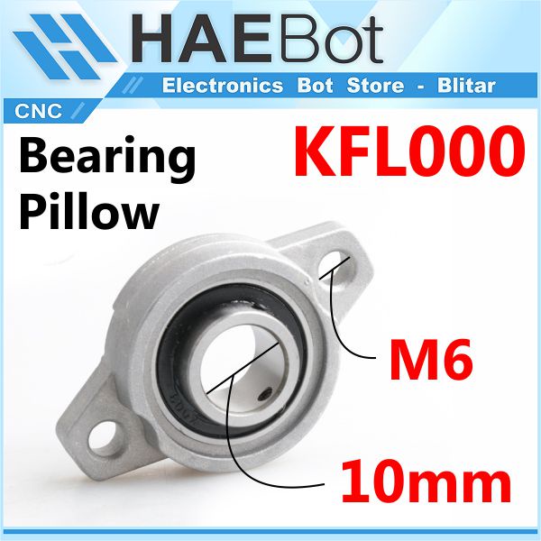 [HAEBOT] Bearing Pillow Block KFL000 10mm Bracket Holder Shaft LeadScrew CNC 3D Printer Ball Threaded Rod As Besi Mekanik Screw Vertikal