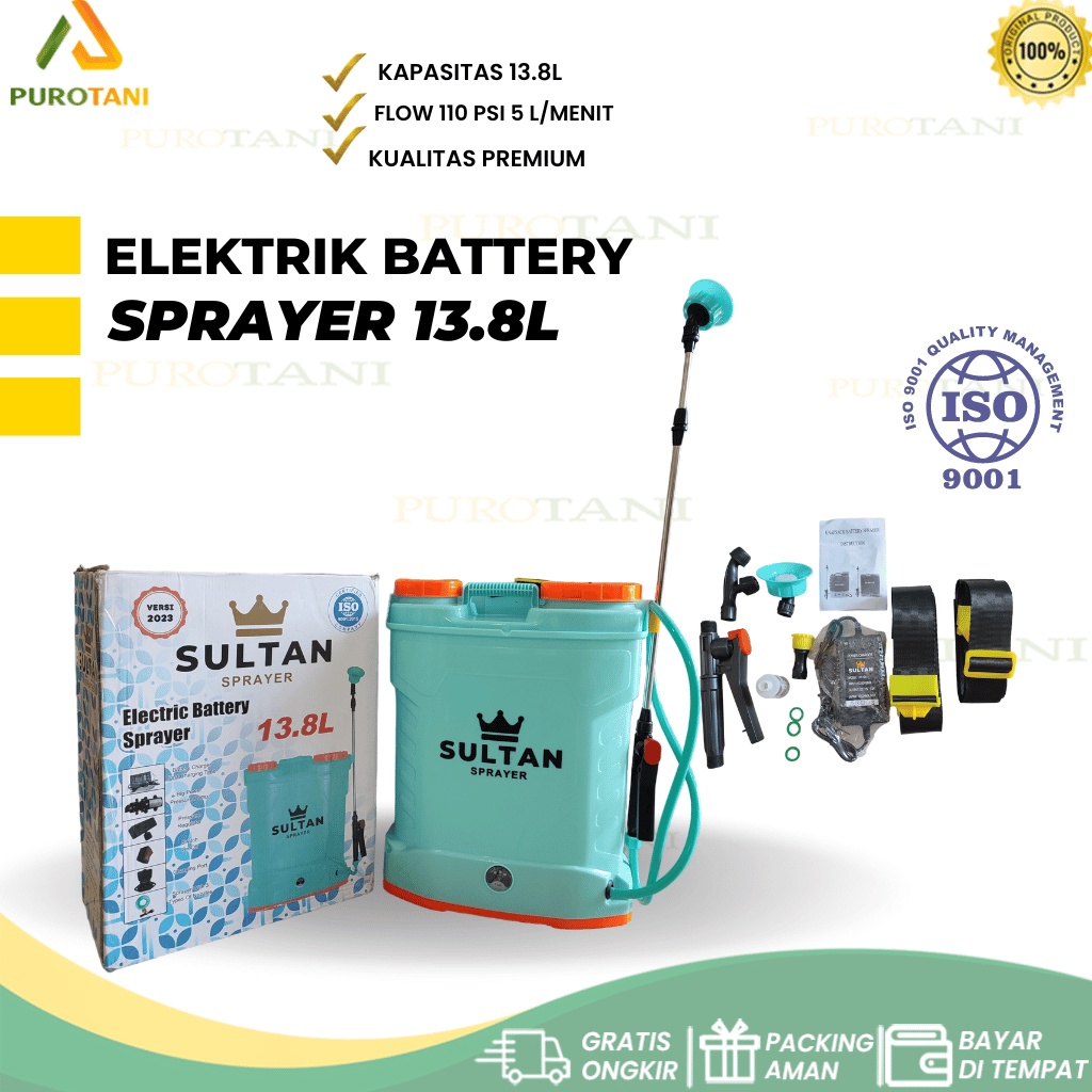 Tengki Semprot Sprayer Elektrik SULTAN Premium 110psi 13.8L
