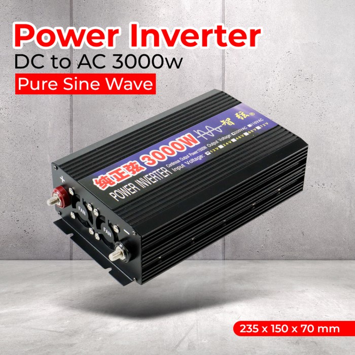 Pure Sine Wave Car Power Inverter DC 12V AC 220V 3000W SY3000 SUNYIMA