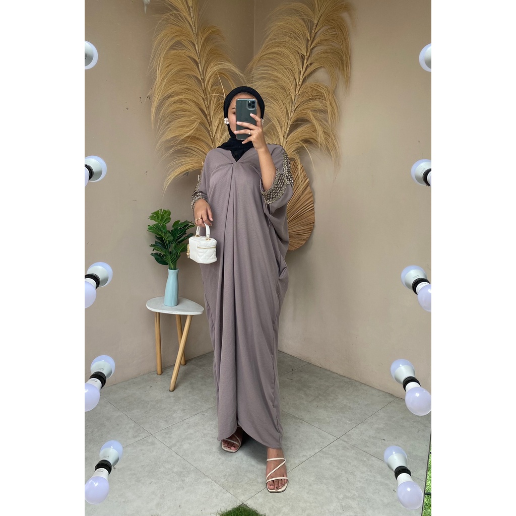 Gamis Kaftan Renda / Kaftan Melia Kombinasi Renda