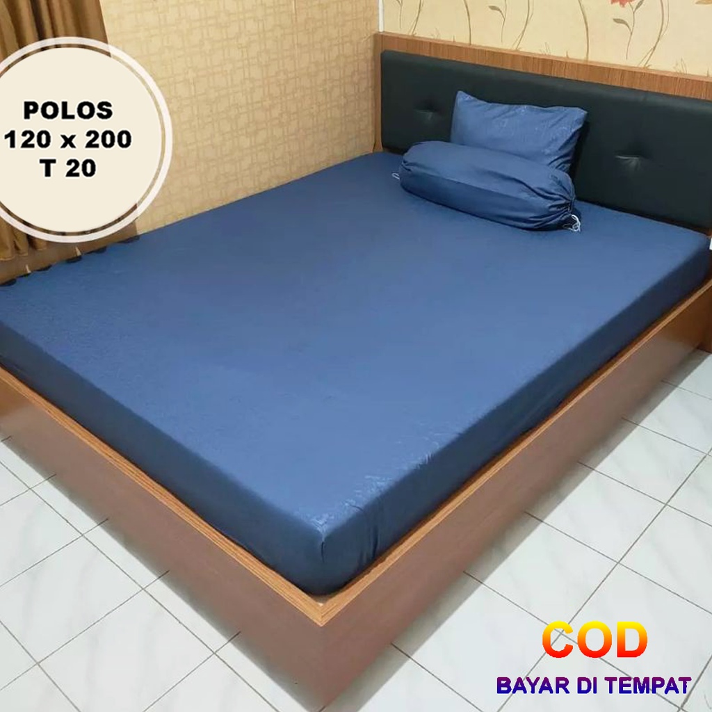 ✅COD Set Sprei Seprei Polos 120x200 Dan 2 Sarung Bantal Guling Homemade Katun Embos Perlengkapan Dekorasi Kamar Rumah