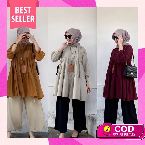 Dione Tunik - Gamis Dan Tunik Muslim - Gamis Busui - Tunik Busui Friendly - Baju Muslim Kekinian Tun