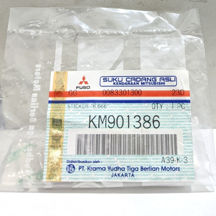 STIKER GARDAN 6 666 CANTER HD HDX ORIGINAL KTB KM901386