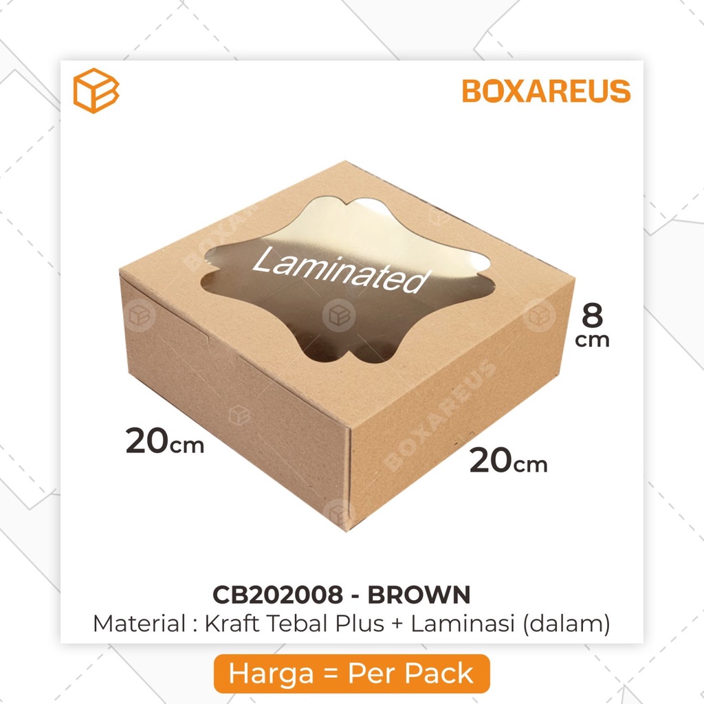 

Dus Kue Cake Box Kotak/CB202008 (10 pcs)