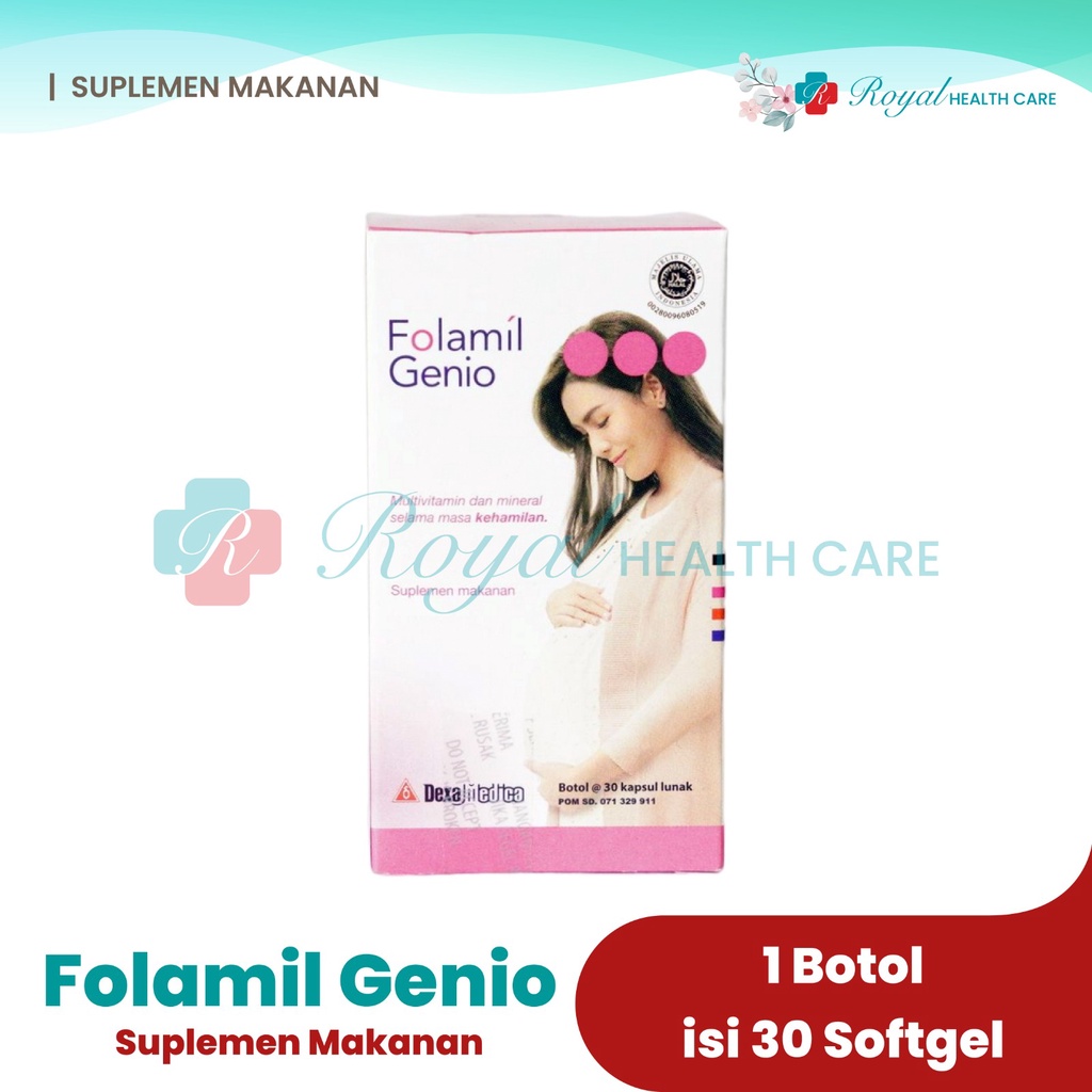 FOLAMIL GENIO 30 KAPSUL Suplemen Multivitamin Untuk Ibu Hamil Dan Menyusui