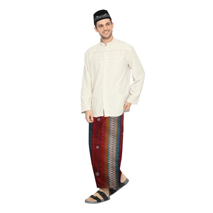 Sarung ATLAS Jacquard Songket Merah Biru (C9J3) Medium Jumbo Sajadah Kepala Travelling Dewasa Premiu