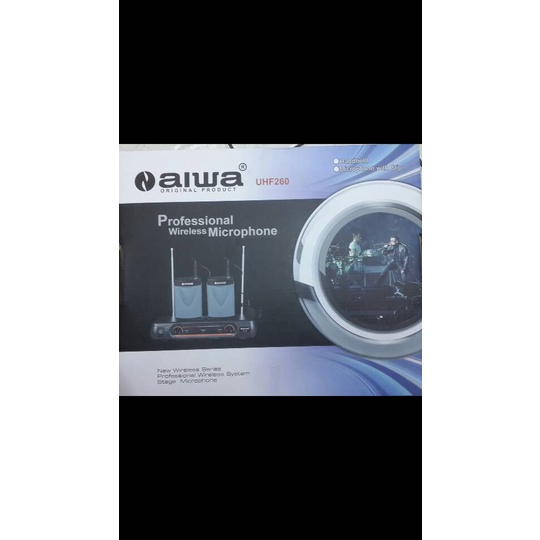 Mic Wireless Aiwa Uhf 260 ( Clip On + Clip On )