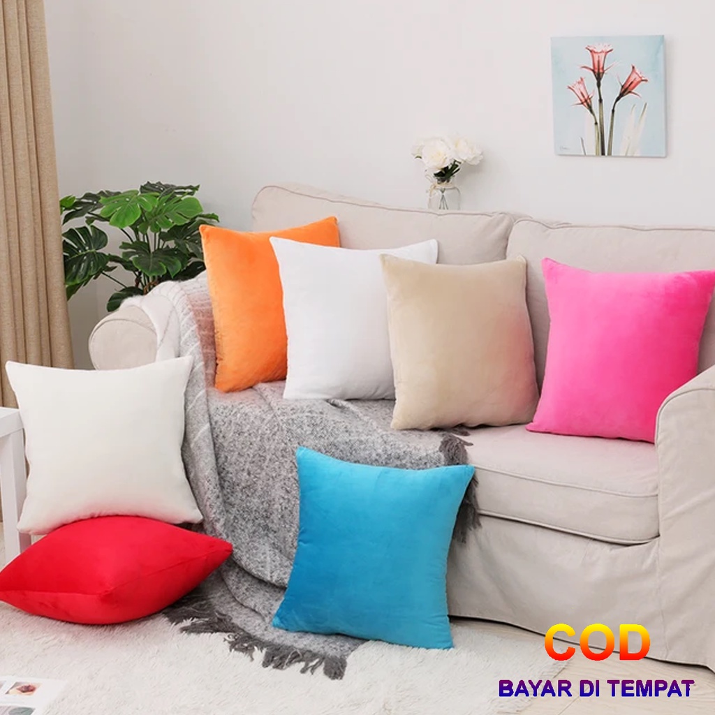 ✅COD Set Bantal Sofa Bed Minimalis 40x40 Isi 5 Pcs Dakron Hiasan Dekor Dekorasi Sofabed Kursi Ruang Tamu Perlengkapan Home Decor Interior Rumah Tangga Modern Terbaru Aneka Warna Polos