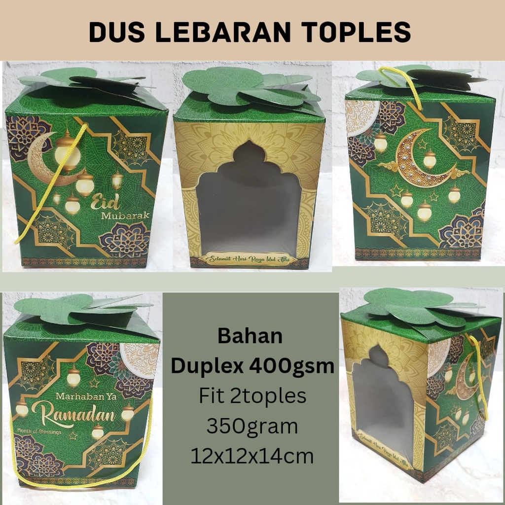 Dus Toples Kue Kering Toples Ukuran 350gr Edisi Lebaran (toples isi 2)