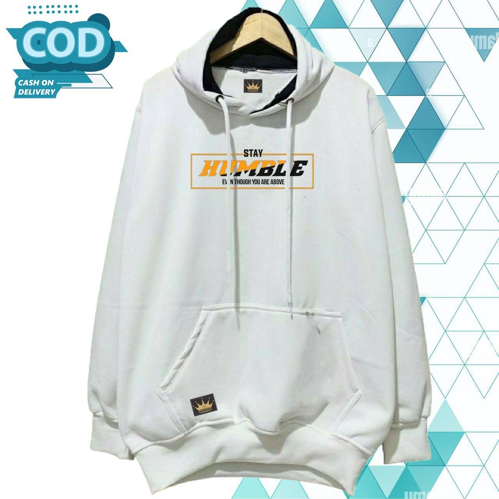 Sweater Hoodie Humble Distro Pria Kekinian Jaket Hodie Original Cowok Cewek Bahan Katun Tebal Branded Warna  Hijau Mint Bayar Di tempat (COD)