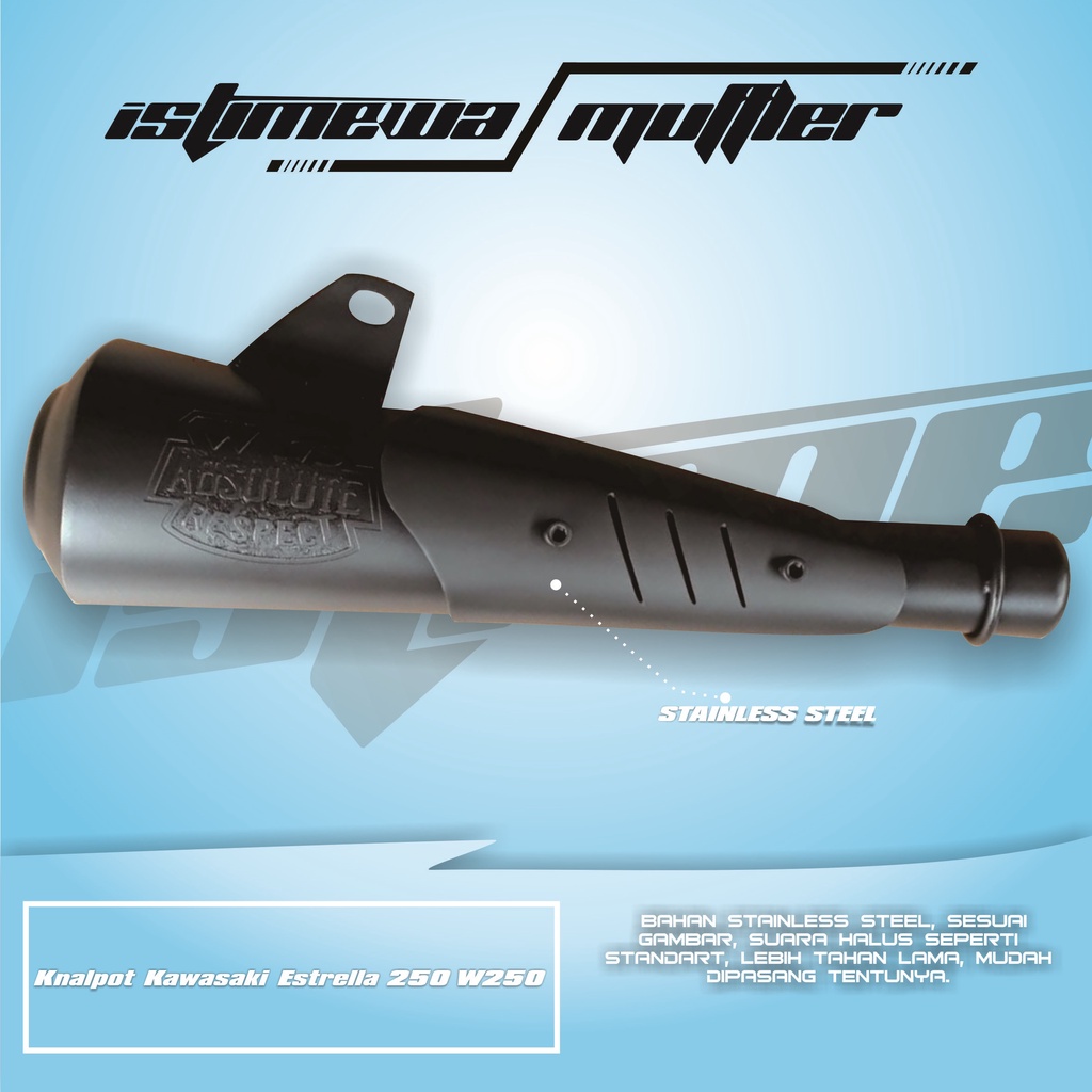 Knalpot Kawasaki Estrella 250 W250 Mantap