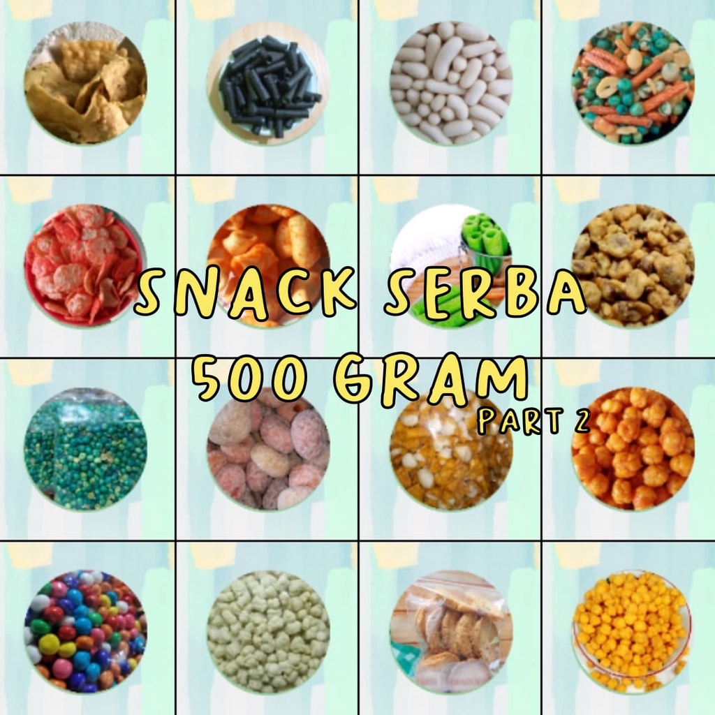 

TERLARIS snack kiloan makanan ringan serba 500 gram jajanan jadul zaman now cemilan manis asin Part 2