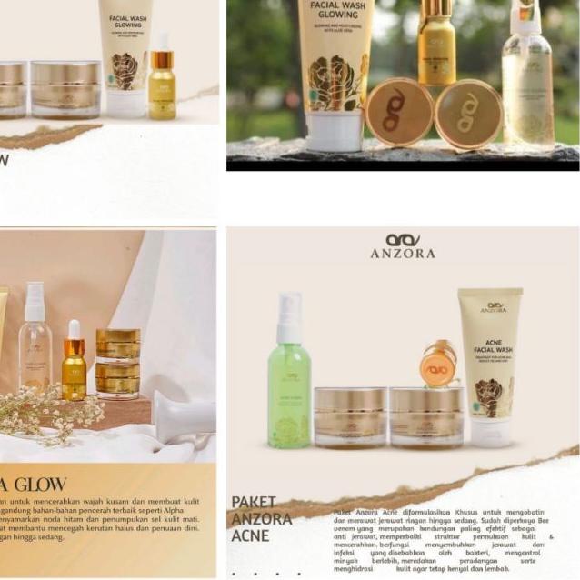 ☇ anzora - paket glow - paket acne - paket ads - anzora skincare ✼