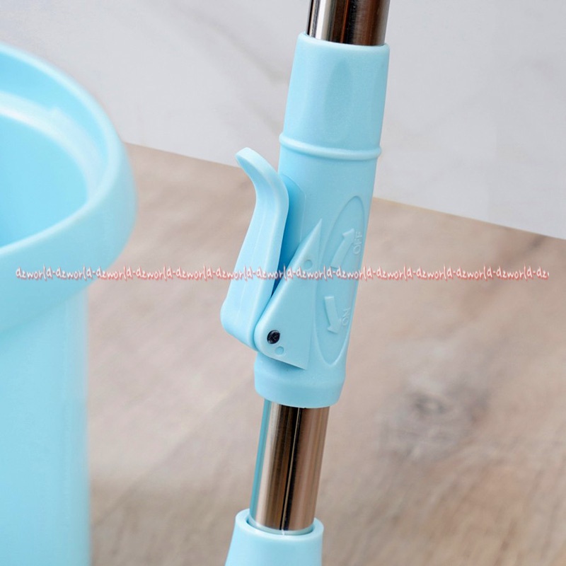 Proclean Spin Mop Set Alat Pel Berputar Biru Muda Pro Clean MOP Pel Lantai Berputar Dengan Ember Tanpa Injakan Kain Pelan