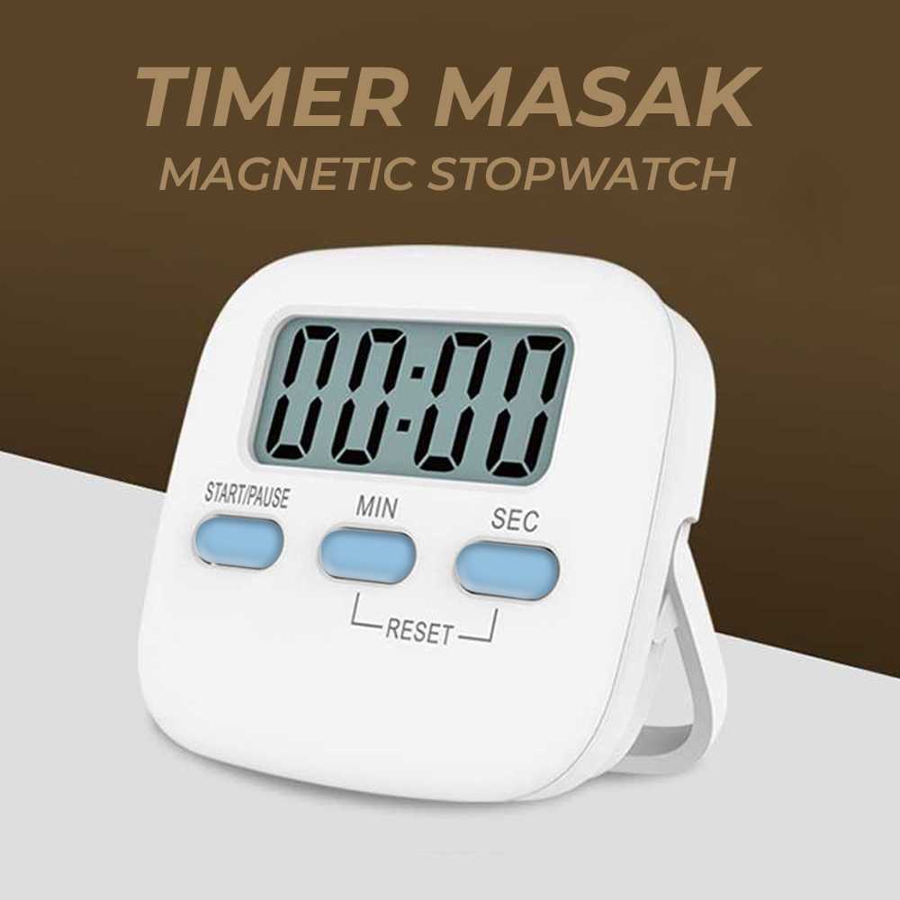 Timer Masak Digital Dapur Sport StopWatch Alarm Kitchen Count Down LCD