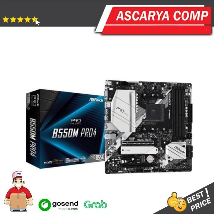 ASRock B550M Pro4 (AM4, AMD Promontory B550, DDR4, USB3.2, SATA3)