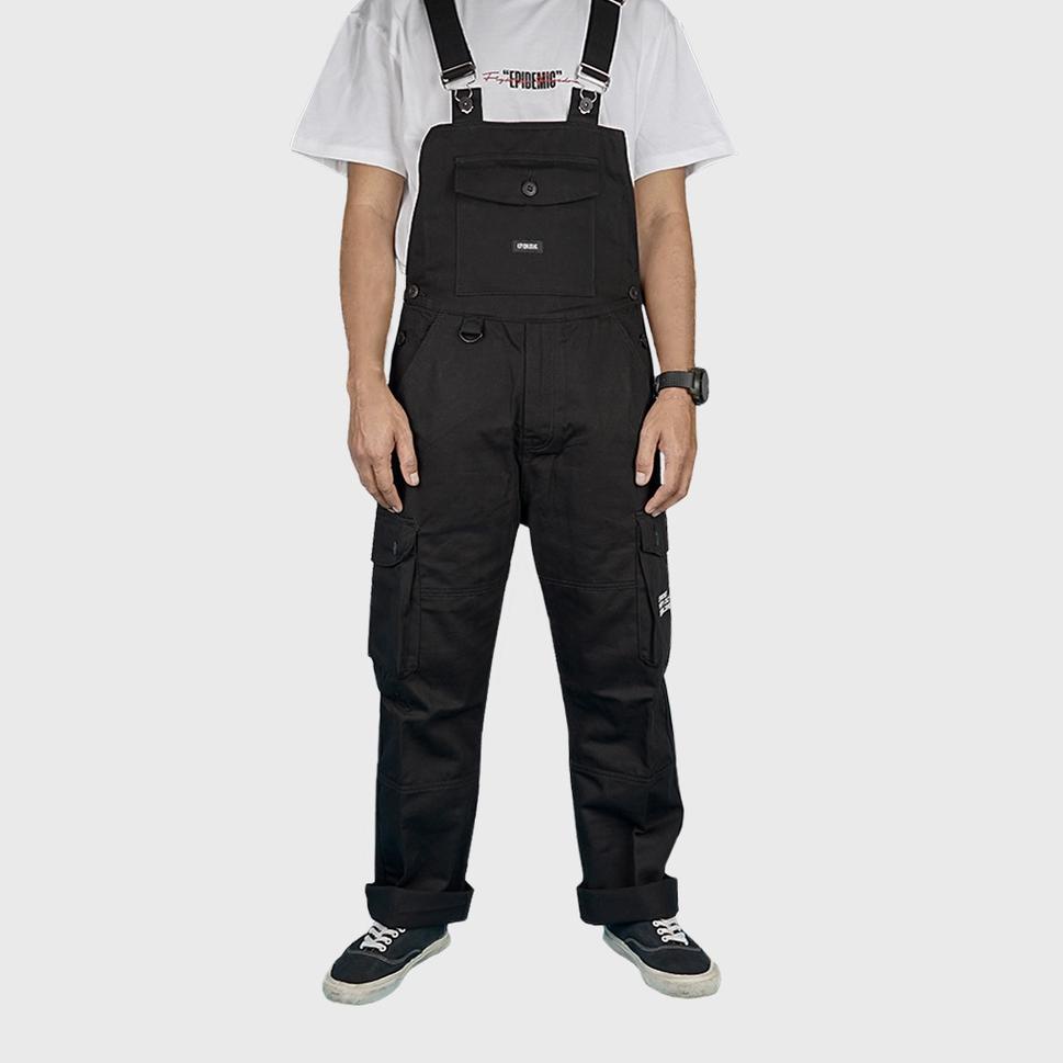 Viral Epidemic Overall Jumpsuit Black Cambridge