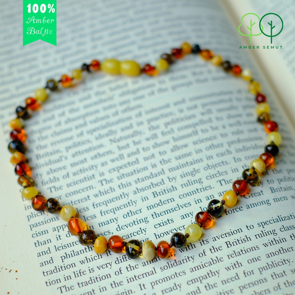 PROMO FREE GELANG - Kalung Amber Baltic Milk Lemon Green Glossy by Amber Semut [Resizeable]