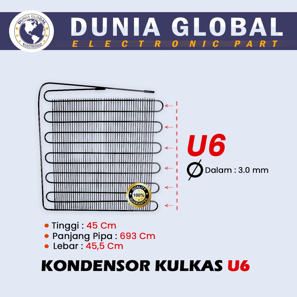 KONDENSOR KULKAS TIPE U6