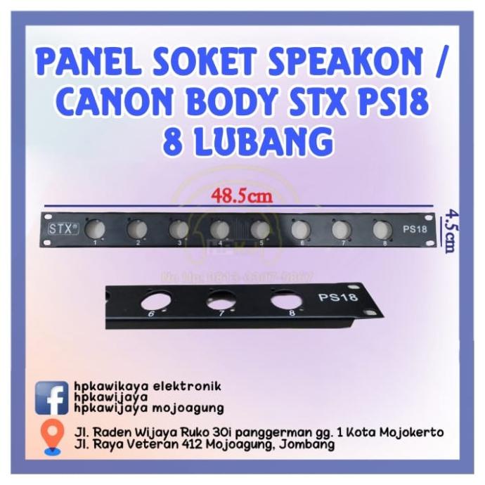<<<<<] PANEL SOKET SPEAKON CANON BODY STX PS18 8 LUBANG terminal hardcase 1U