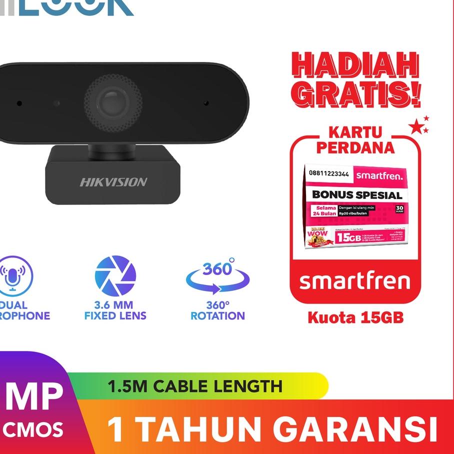 ♣ cam Camera CCTV 360° Rotation DS-U02 Accessories Black HIKVISION ▼