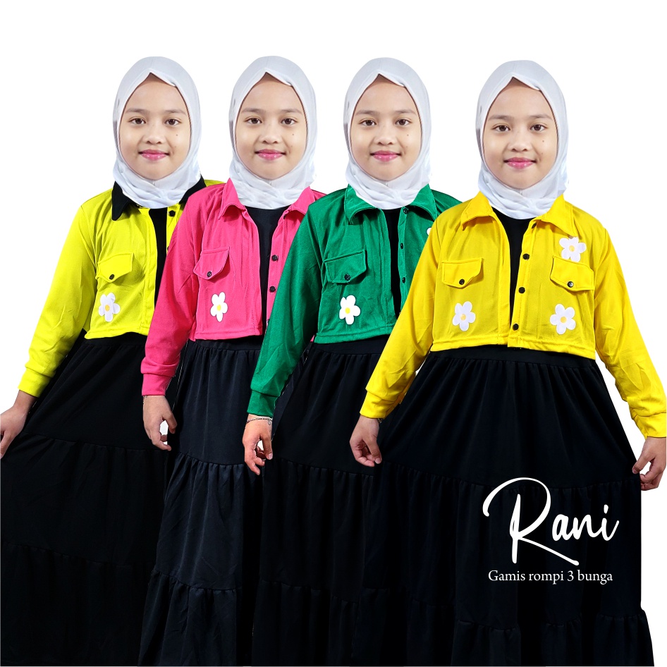 CKids Gamis Rompi 3 Bunga Rani