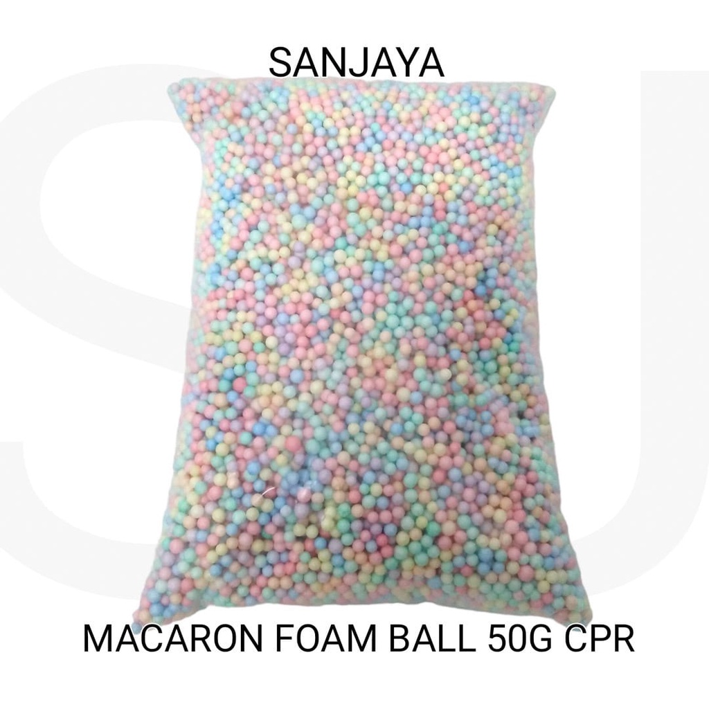 [1 Pack] Bola Styrfoam Mini Warna Warni / Bola Foam Macarons / Isian Kotak Hadiah / Filler Gift Box / Macaron Foam Ball 50G Cpr