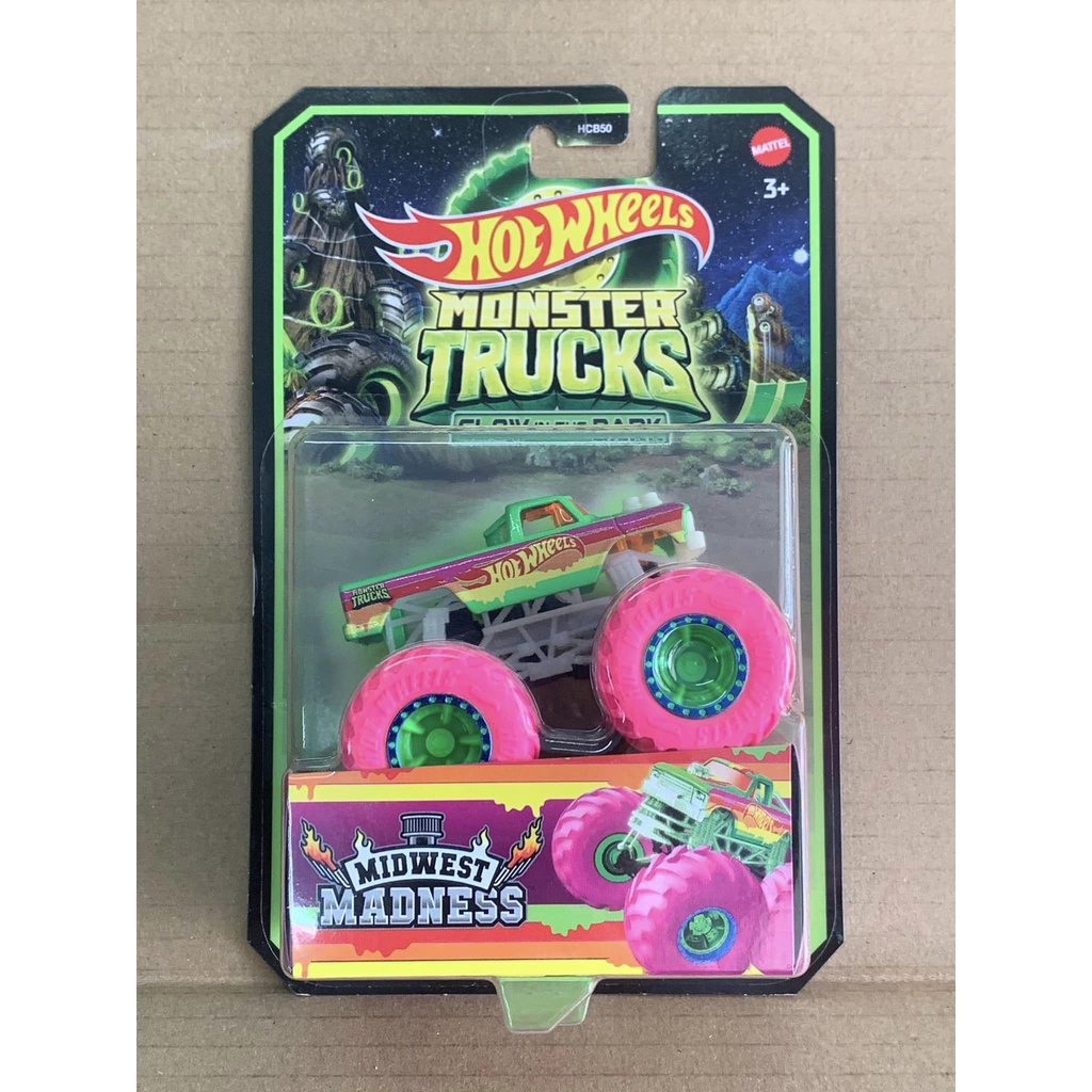 Hotwheels Monster Trucks Glow in the Dark Midwest Madness