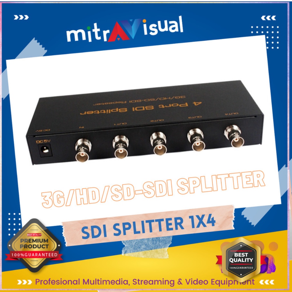 1X4 SDI Splitter 3G HD SDI Support 1080P