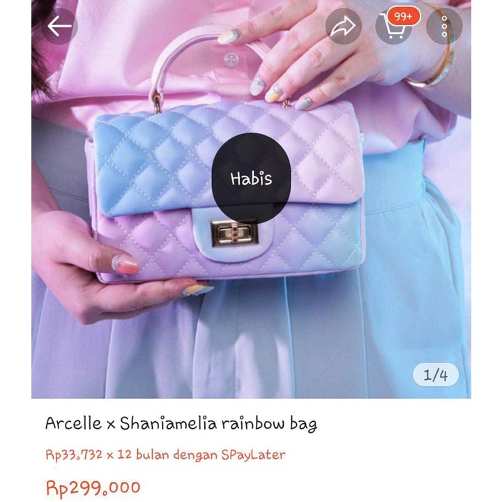 Sling Bang / Tas Arcelle x Shani Amelia Rainbow Bag (Second hanya 2x pemakaian)