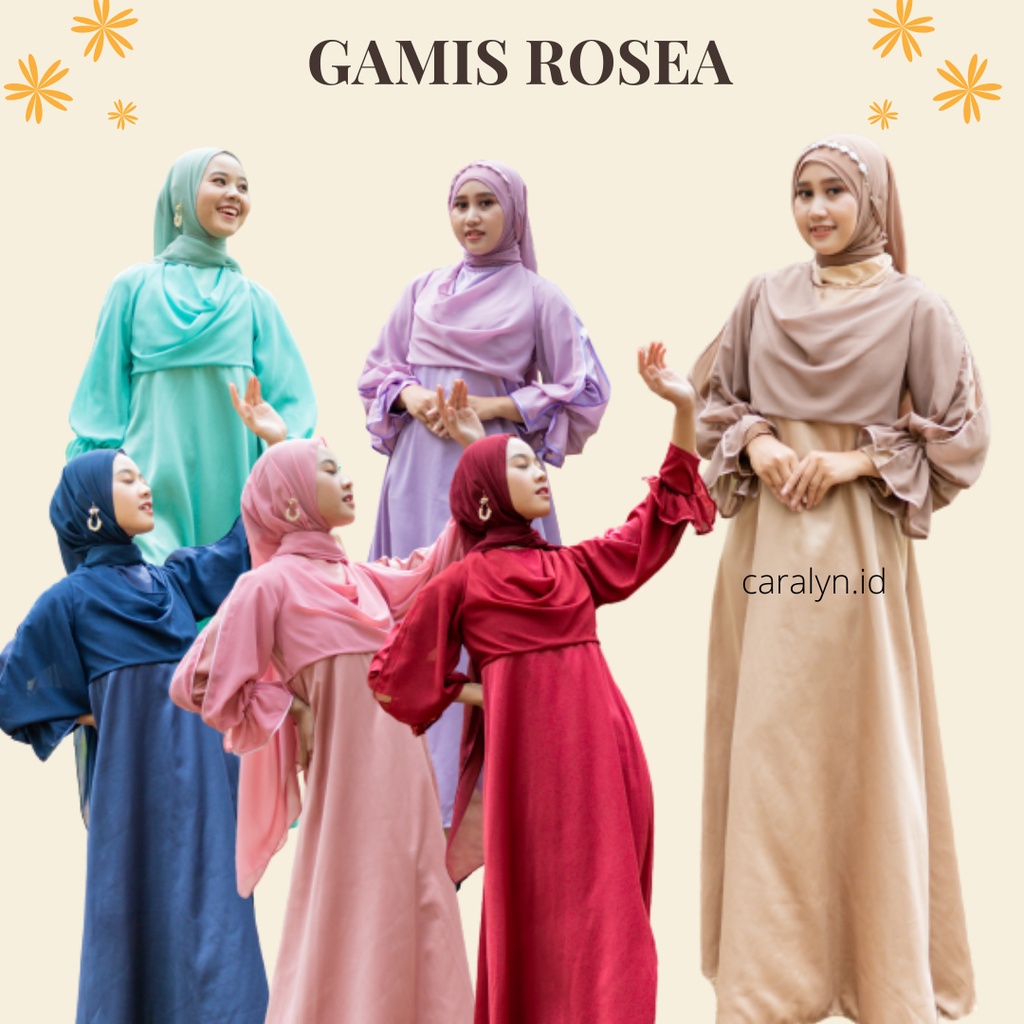 GAMIS TERBARU 2023 LEBARAN WANITA KEKINIAN ROSEA