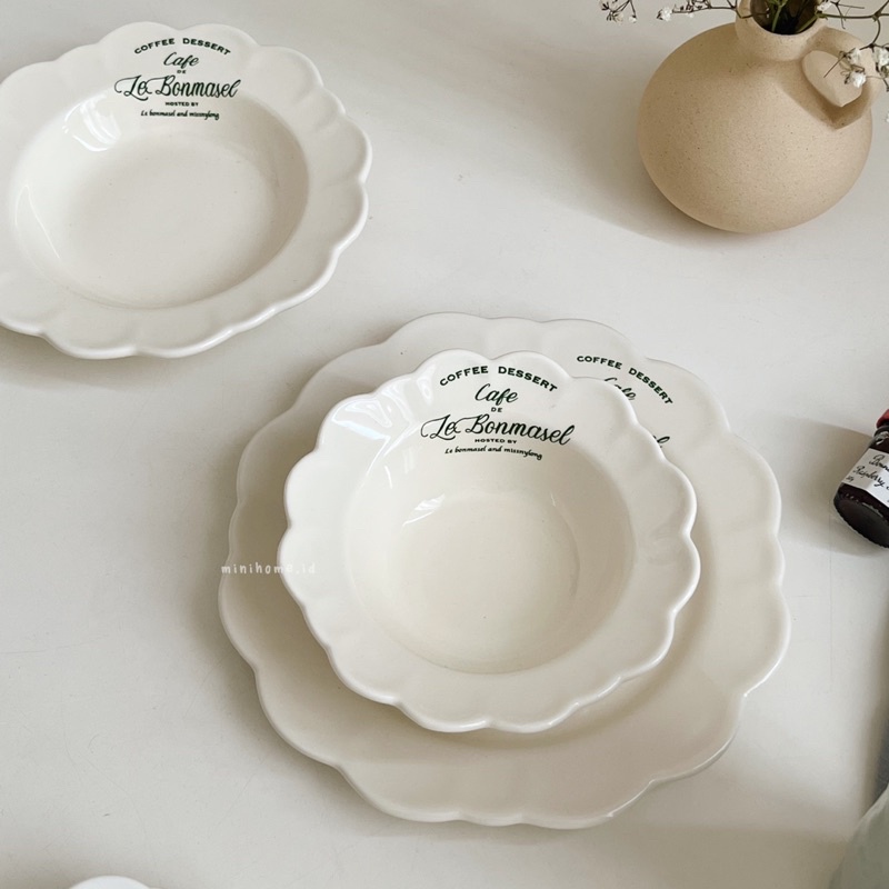 [MINIHOME] SEL Plate Bowl Piring Mangkok Korea Aesthetic Homecafe Minimalis Alas Makan Mangkuk Keram