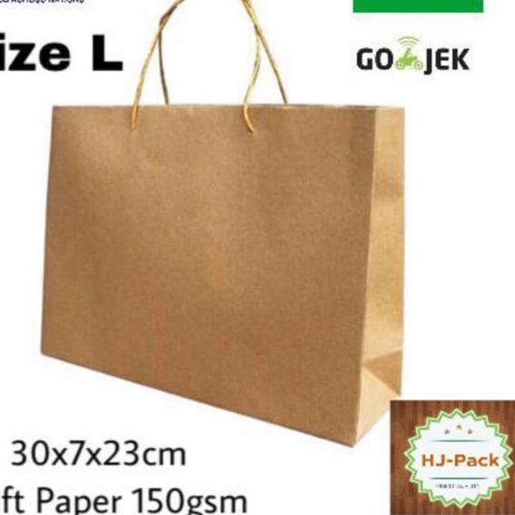 

✨Promo✨ Hari Ini Paperbag Paper Bag Tas Kertas L 30x7x23 Goodie bag Shopping Bag Kemasan Packaging gas !!